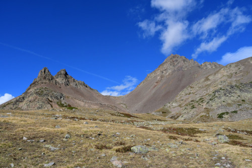 Cée Basse et Cée Haute vus des lacs de la Casse Blanche