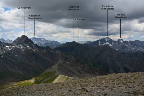 Panorama vu de la pointe des Avers