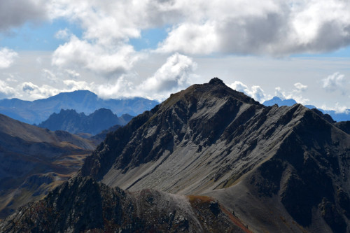 Le Pic des Chalanches vu de la crête de Buguet