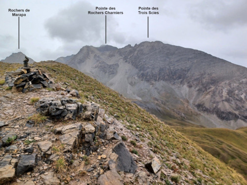 Panorama vu du sommet du pic du Lauzin
