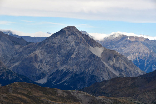 Le mont Chaberton vu de la crête des Granges