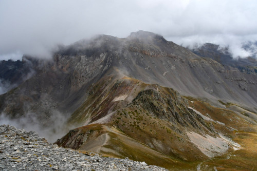 Le pic de Beaudois vu de la crête de Vallouret