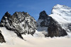 paysage hautes-alpes Panorama-vers-le-sud-ouest-vu-du-refuge-des-Ecrins - Argentiere-la-Bessee - Pelvoux - Panorama-vers-le-sud-ouest-vu-du-refuge-des-Ecrins